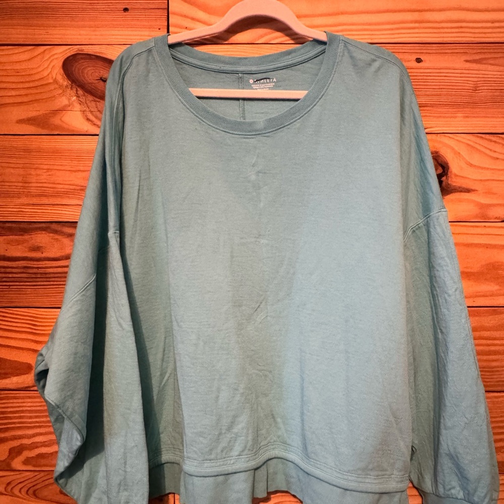 Athleta Light Blue Long Sleeve Top